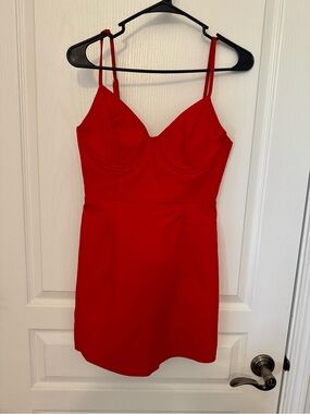 Mini Dress Princess Polly Red Spaghetti-Strap
